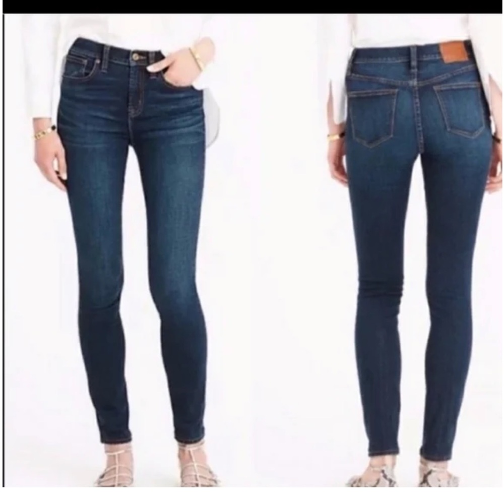 J.Crew Lookout high rise skinny jeans dark wash- worn 4-5x. Excellent shape